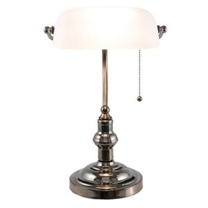 BureAlamp Banking Lampe 27x23x42 cm weißer Eisentischlampe