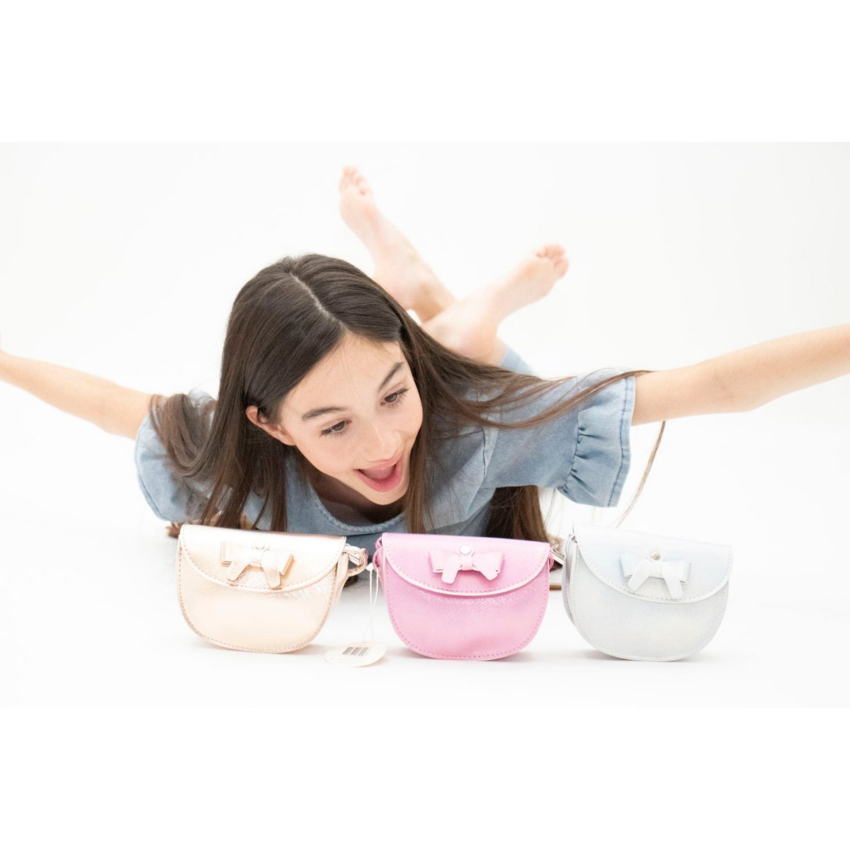 Louise Neon silver gray shoulder bag