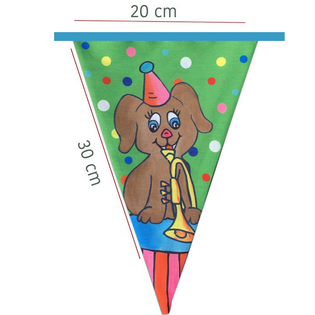 Puk Art® | Stoffen Slinger | Confetti | Dubbelzijdig • 12 meter