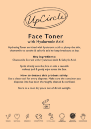Face Toner with Hyaluronic Acid - Bulk 1L