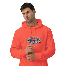 Lipstickjungle unisex økologisk raglan hættetrøje