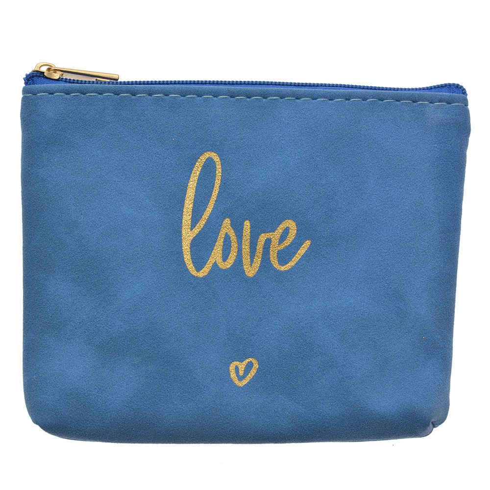Toilet bag ladies 13x1x10 cm blue synthetic