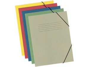 Elasto-Ordner Kangaro A4 300gr. 5 Stück schrumpfen. verschiedene Farben gelb-grün-rot-blau-grau