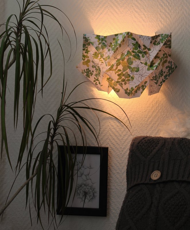 Lámpara de pared Paper Origami - Motivo Primavera