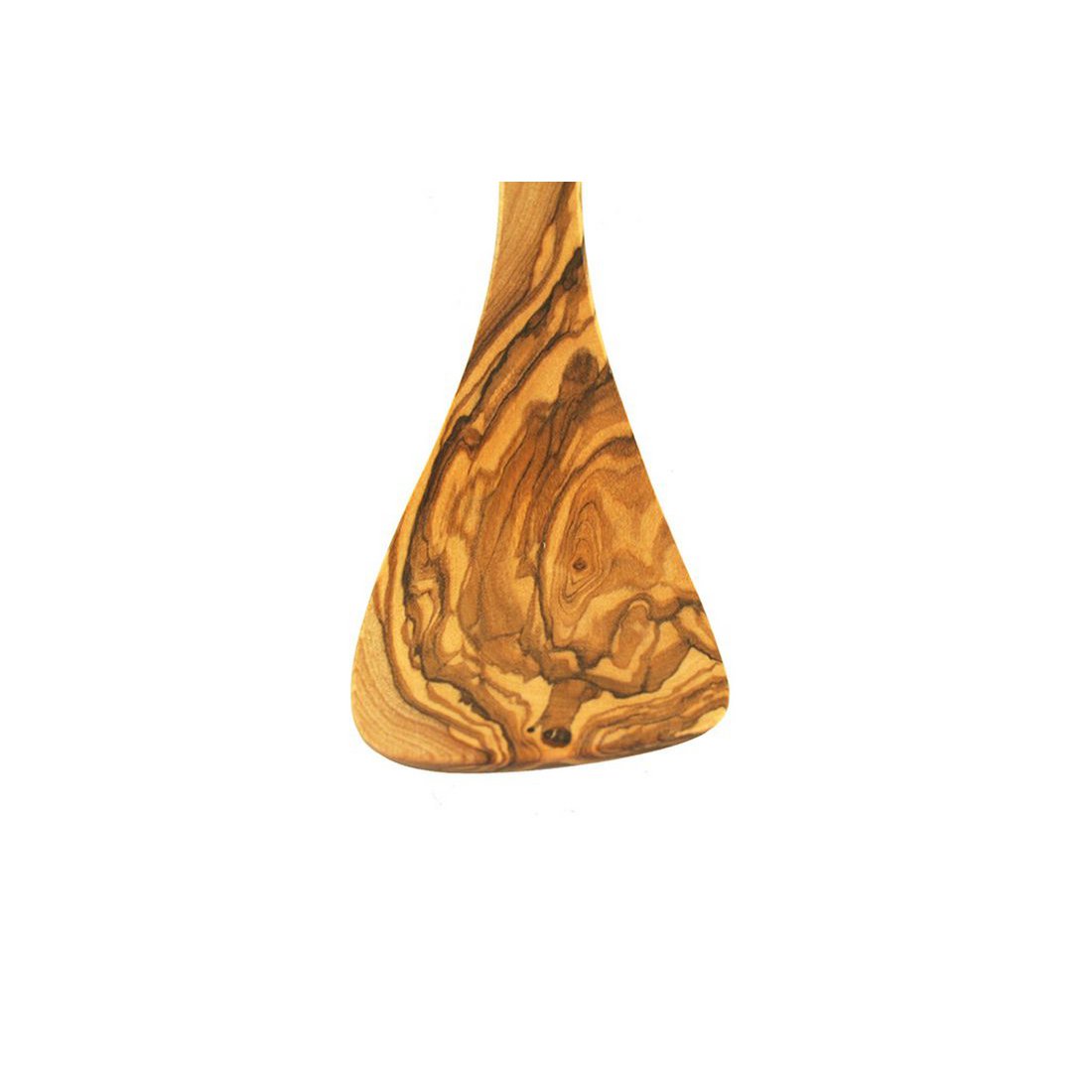 Spatule de cuisine 30 cm sans trous en bois d'olivier