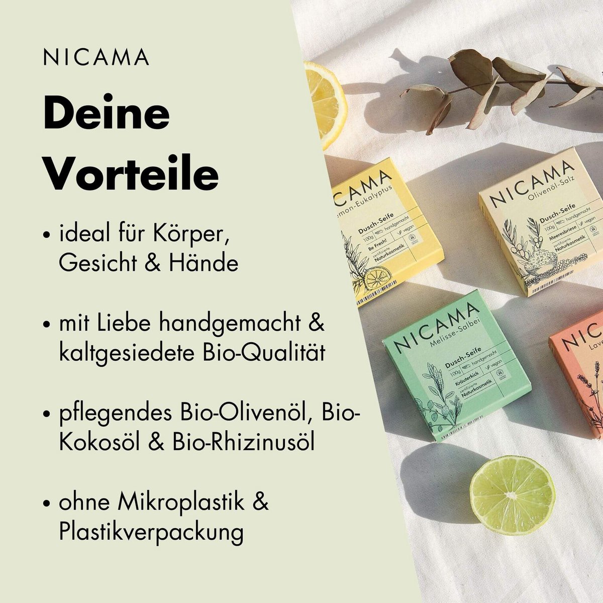 NICAMA - Sapone alla salvia e melissa