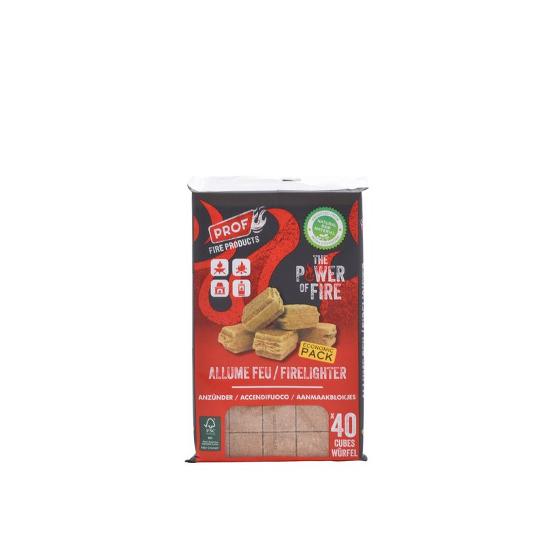 Lot de 40 Allumes-Feu Végétale Avec Cire- Ecologique _ Naturels - Barbecue - Cheminées - Survie - Feux de Camp