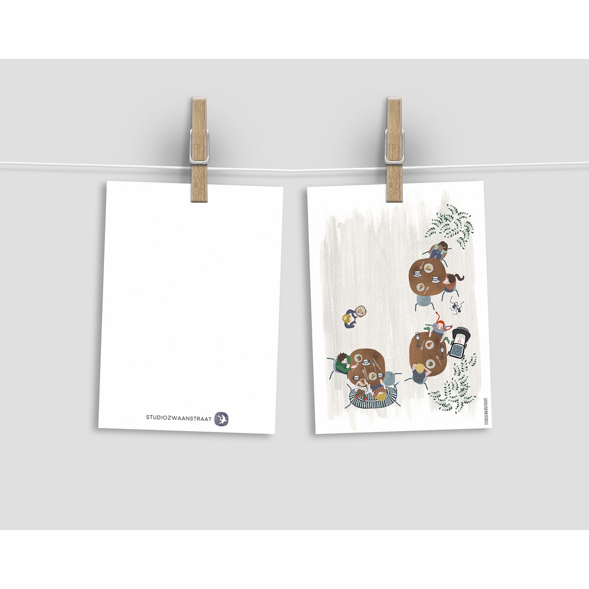 postcard 'coffee outside'