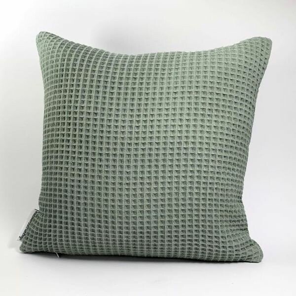 Stone pine cushion / decorative cushion waffle pique