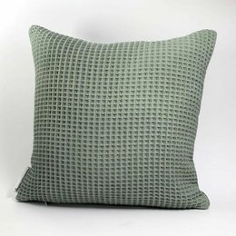 Stone pine cushion / decorative cushion waffle pique