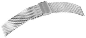 Stainless Steel Milanese Watch Strap Silver Tone 22mm