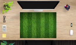 Green grass desk pad, 70 x 50 cm, for office use.