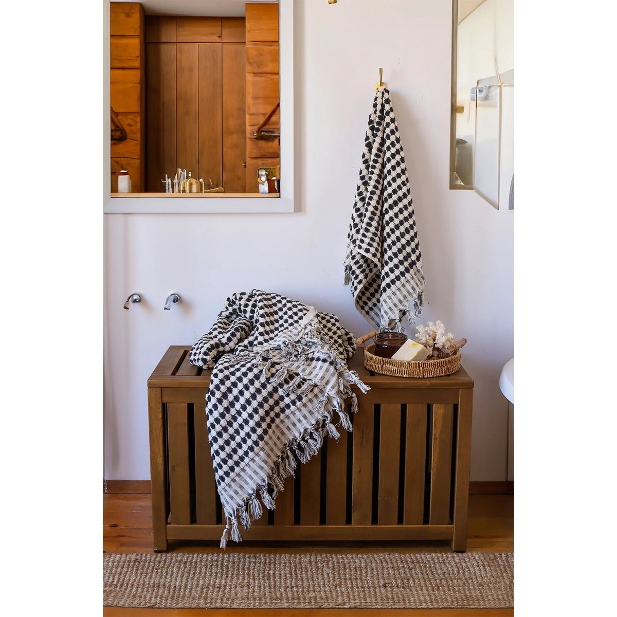 Hottuk Handtuch-Set aus 100 % Baumwolle, Badetuch und Handtuch