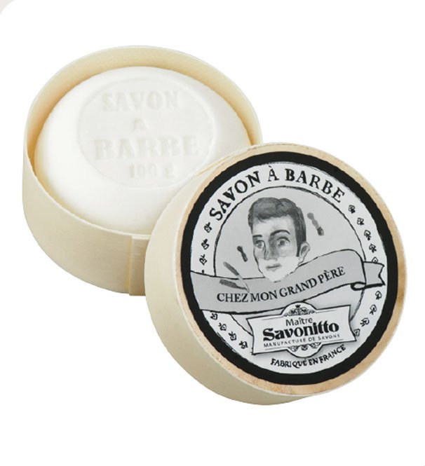 Savon à barbe dans boite en bois 100g