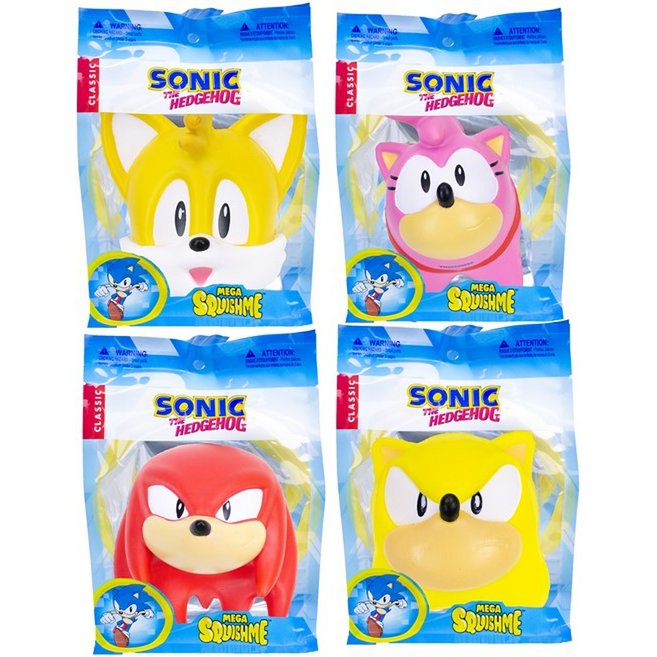 Mega Squishme Sous Licencja Offifirle Sonic The Hedgehog 4 Asortiments 15,5 x 22 cm