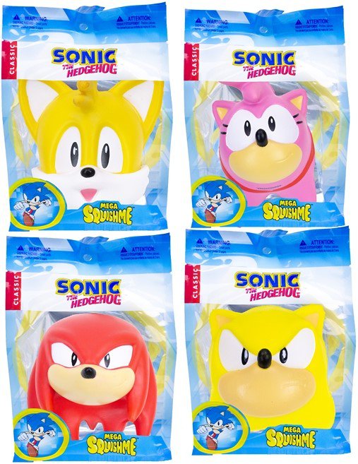 Mega Squishme Sous Licencja Offifirle Sonic The Hedgehog 4 Asortiments 15,5 x 22 cm