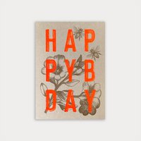 Postcard / Typo / Happy B-Day / Eco paper