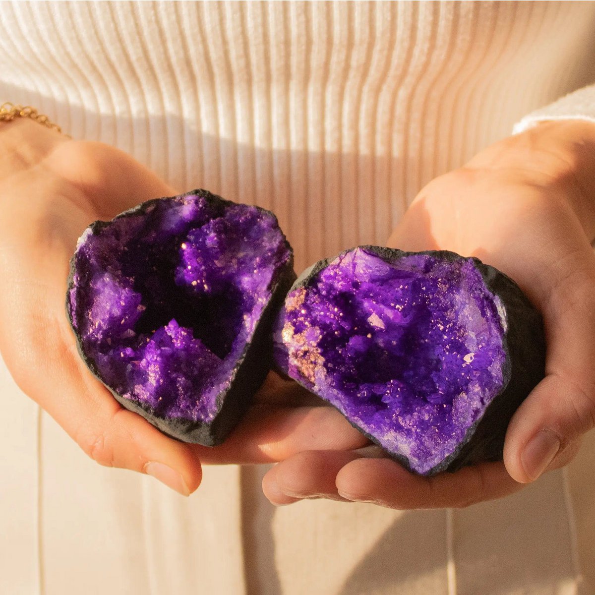 Geode Quartz Krystal Lilla