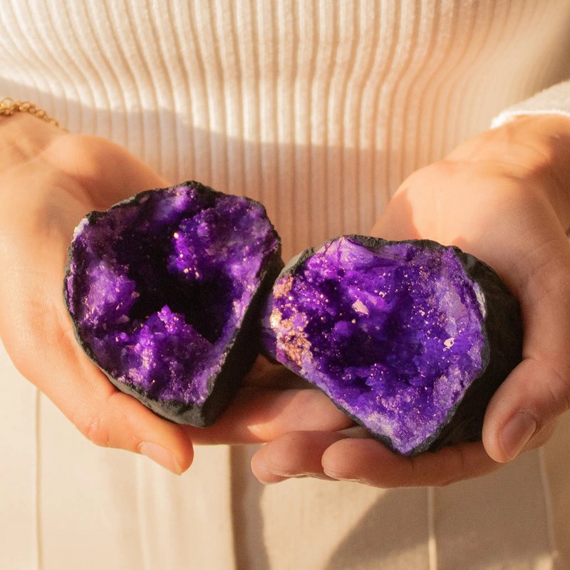 Geode Quartz Krystal Lilla