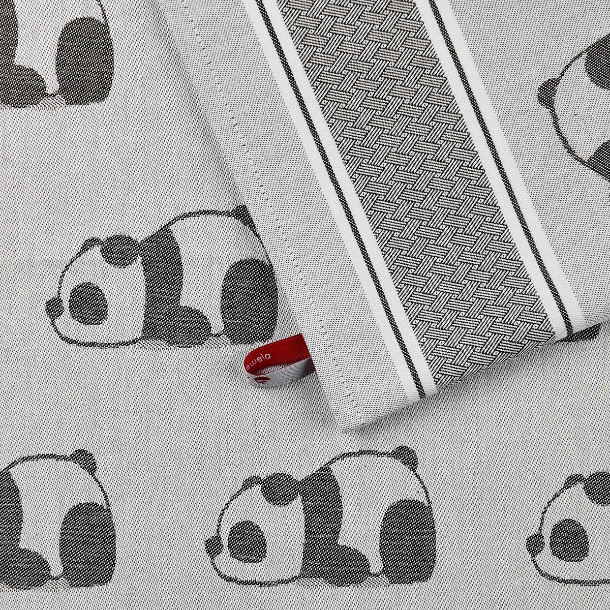 Keukenhanddoek Panda Grijs Katoen