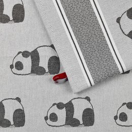 Keukenhanddoek Panda Grijs Katoen