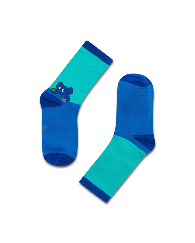 koaa – The Elephant “Guck-Guck” – Socks green/purple/navy