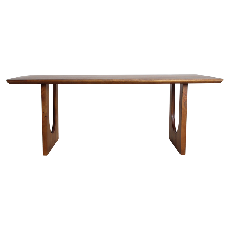Bullnose abgeschrägter Mangoholz-Esstisch Arch