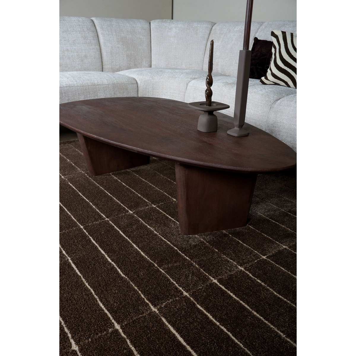 Coffee table Rudo 135 x 75 cm - Espresso Mango wood