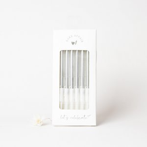 Birthday candles silver