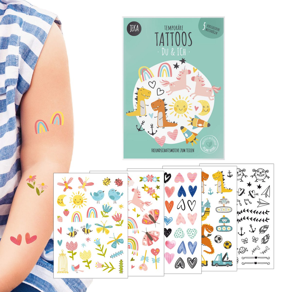Set di tatuaggi per bambini L'amicizia tatua me e te