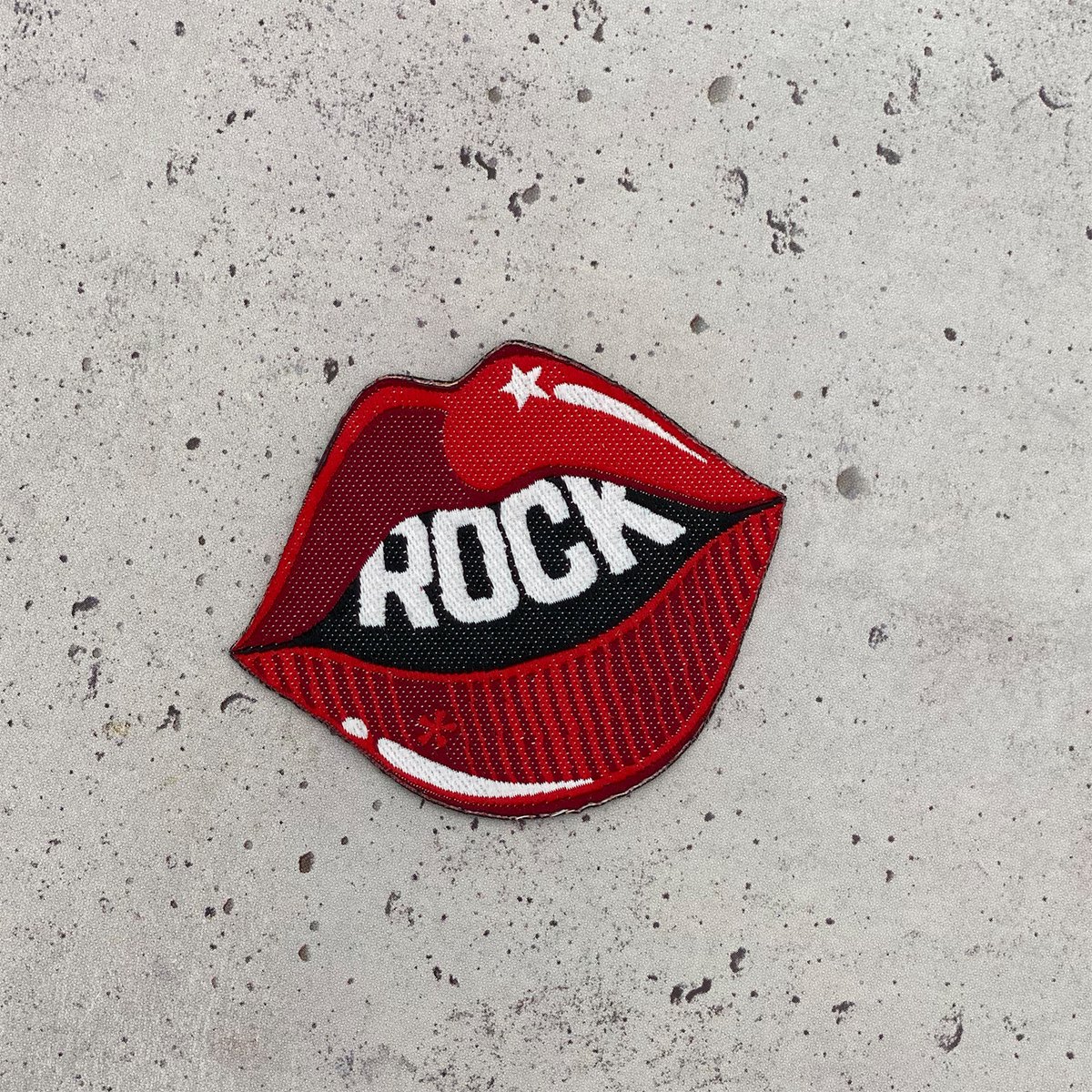 sticker-patch rock lippen