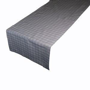 Levy Check Tischläufer grau 50x140cm