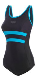 T8125-01 | Women's Sports Swimsuit - Sustainable, Econyl® Recycled, Made in EU, Quick -Drying - Black