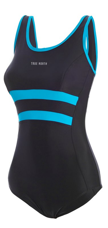 T8125-01 | Women's Sports Swimsuit - Sustainable, Econyl® Recycled, Made in EU, Quick -Drying - Black