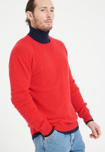 LUKE 12 Red cashmere round-neck sweater