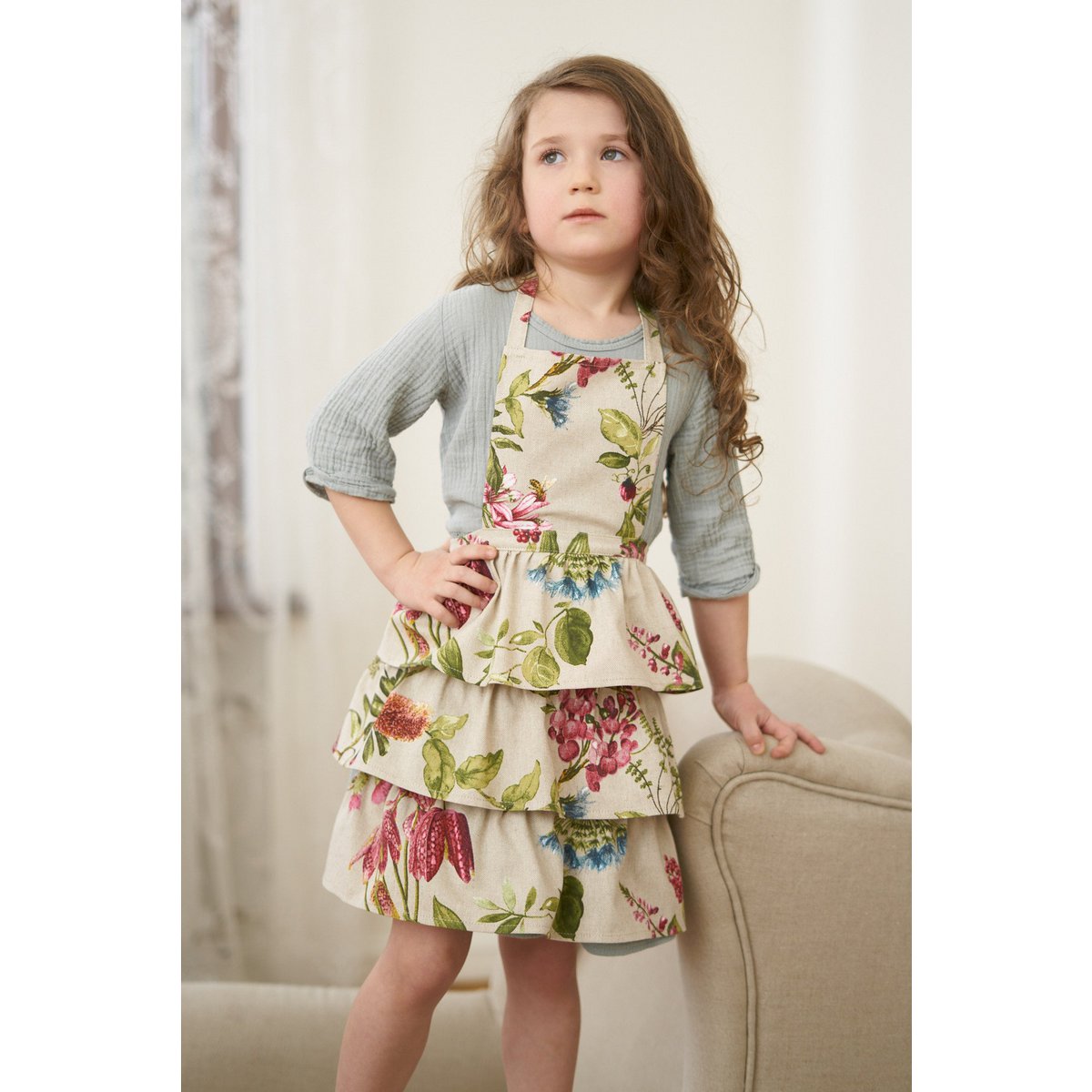 Kids Apron, Poly-cotton Mix, Printed | Botanico