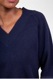 Jersey punto canalé manga larga cuello pico - Viscosa - 1336