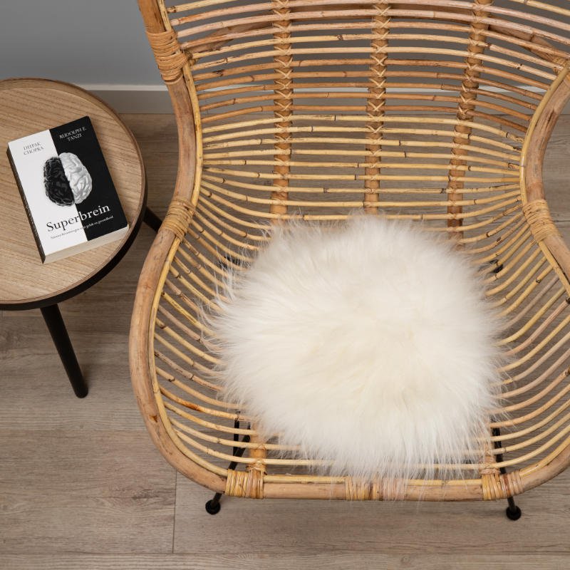 Coussin de chaise en peau de mouton WOOOL - blanc islandais