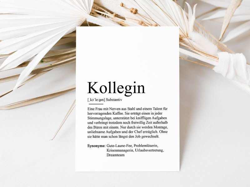 Postcard "colleague" definition