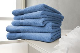 Set asciugamani 100% cotone blu
