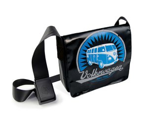Volkswagen VW T1 Bus Tablet-PC Schoudertas - Vintage Logo/Zwart