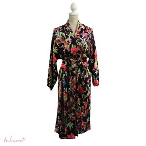 Kimono Royal Pardise Black Cotton