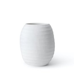 Organic vase, opal white