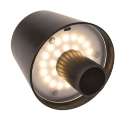 LED-Flaschenlampe, schwarz, 3 Modi (an/aus/dimmbar),