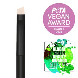  This high-performance eyebrow brush features synthetic bionic bristles that are ideal for defining and shaping eyebrows. The brush is made of non-reactive aluminum and is designed for precise application and long-lasting use.