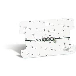 Bracelet Love you Black and white