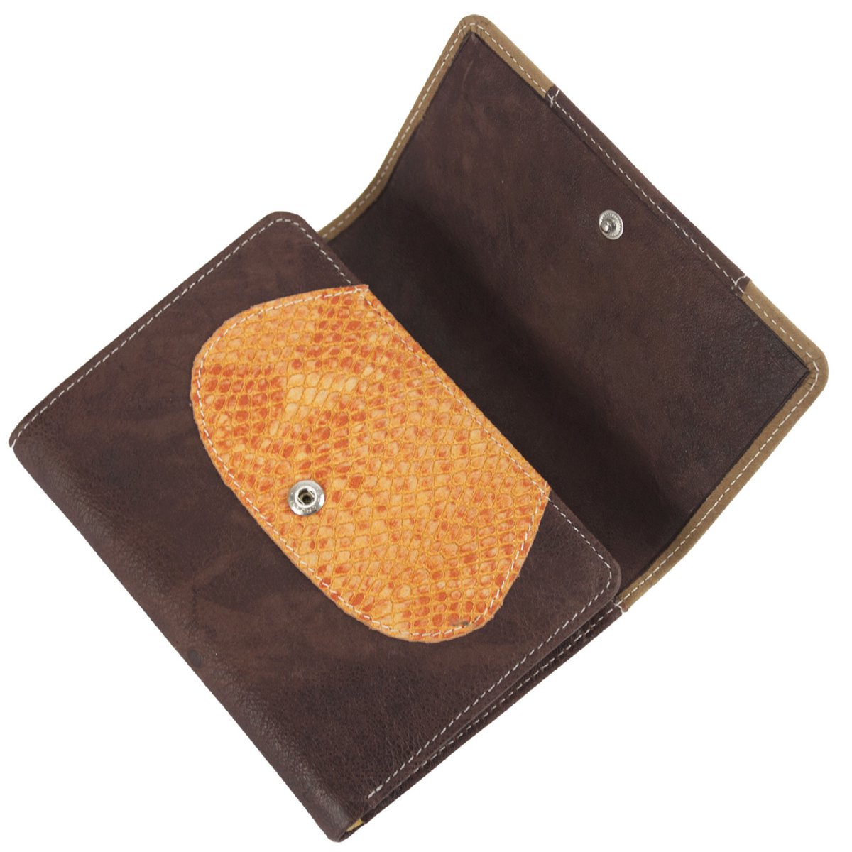 Sunsa damesportemonnee. Leren portemonnee. Portemonnee met RFID-bescherming. Portemonnee gemaakt van overgebleven leer. middelgrote portemonnee voor dames met veel creditcardvakjes - portemonnee voor dames, cadeau-idee