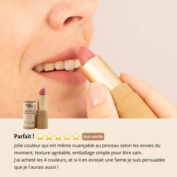 Organic lipstick with castor oil