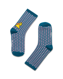 koaa – Le Canard « All Over » – Chaussettes turquoise/rose