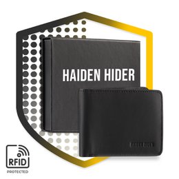 Portefeuille RFID & NFC - Portefeuille Anti-skim en Cuir Noir - 9 Cartes - Cadeau Homme - Billfold